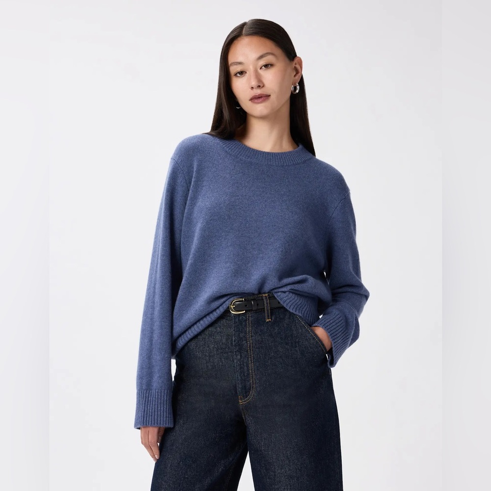 QUINCE MONGOLIAN CASHMERE OVERSIZED CREWNECK SWEATER - Picture 9 of 12